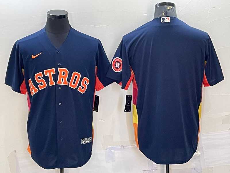 Men%27s Houston Astros Blank Navy Blue With Patch Stitched MLB Cool Base Nike Jersey->houston astros->MLB Jersey